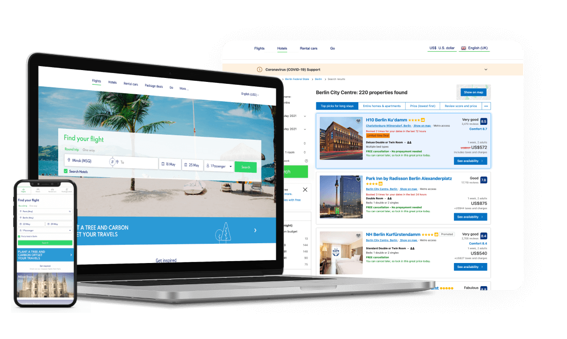 Travel portal software