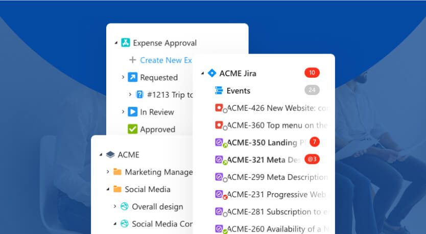 Leverice application view