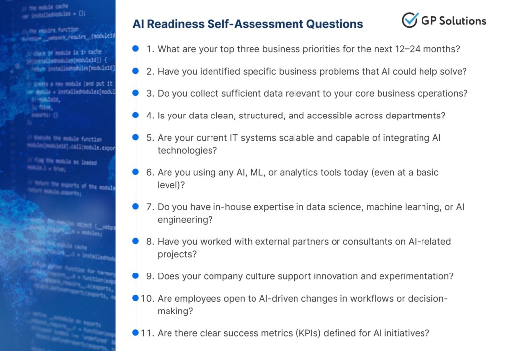 List of questions to assess a company's AI readability