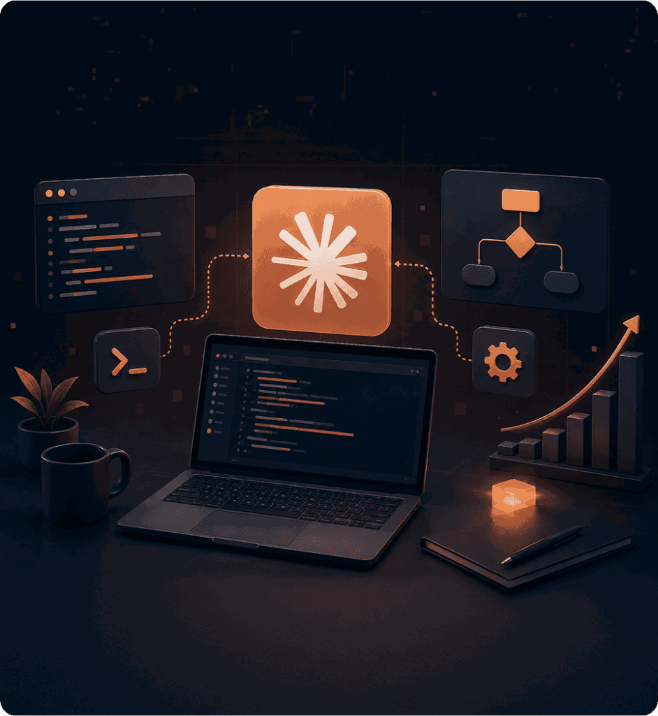 Claude Code against laptop